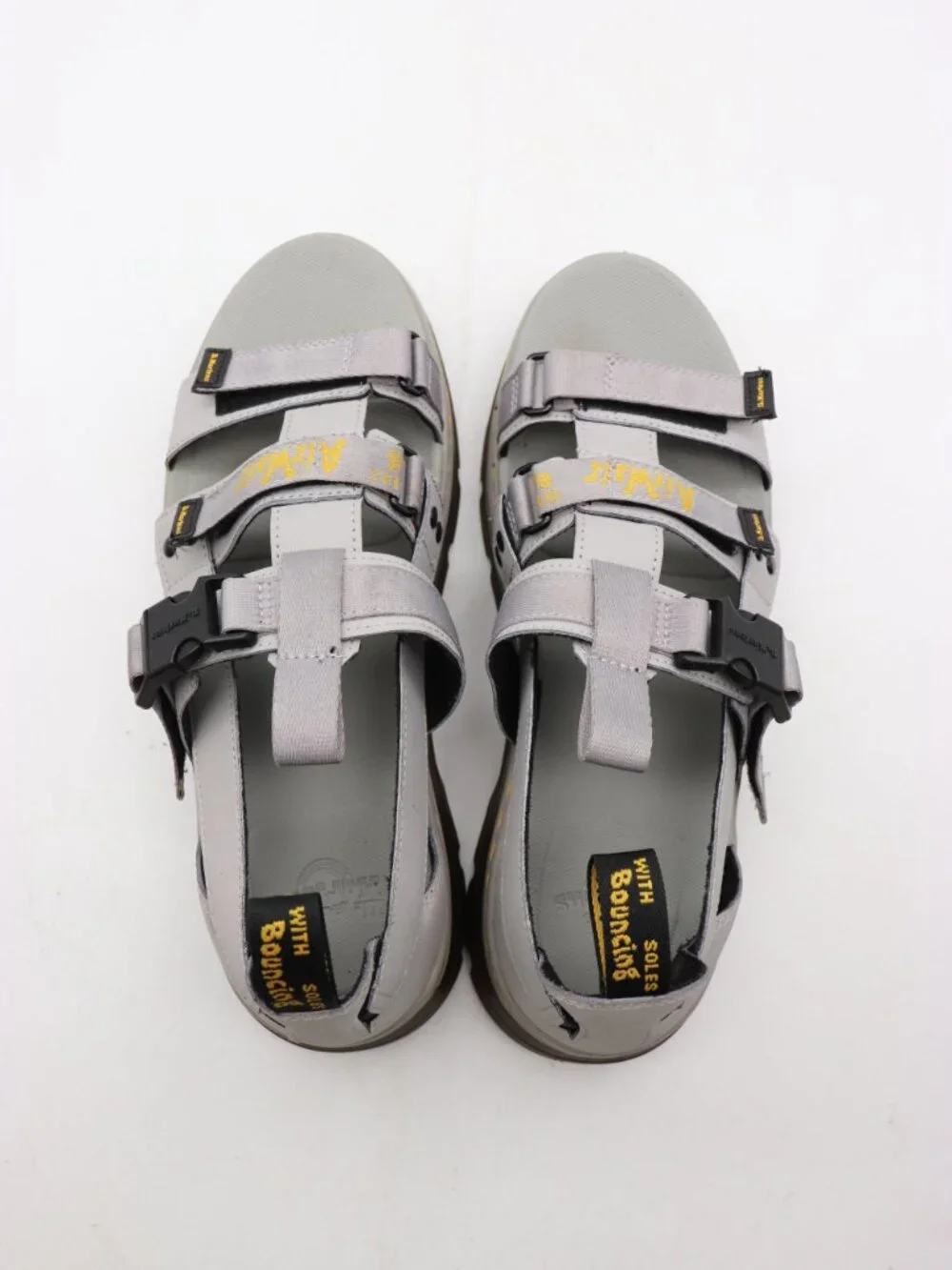 Doc Dr. Martens Pearson II Sandals  Men's Size 12 Light Grey Strappy Buckle